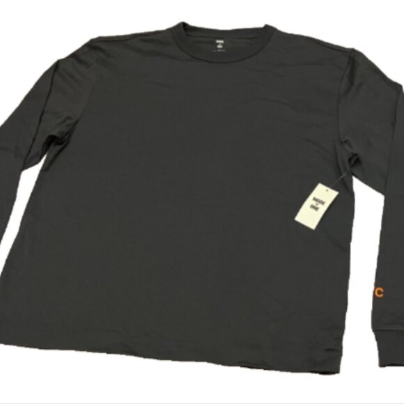 Mode of One Mens Liberty Long Sleeve Relaxed Fit Tshirt iEbony Grey M - Picture 4 of 8